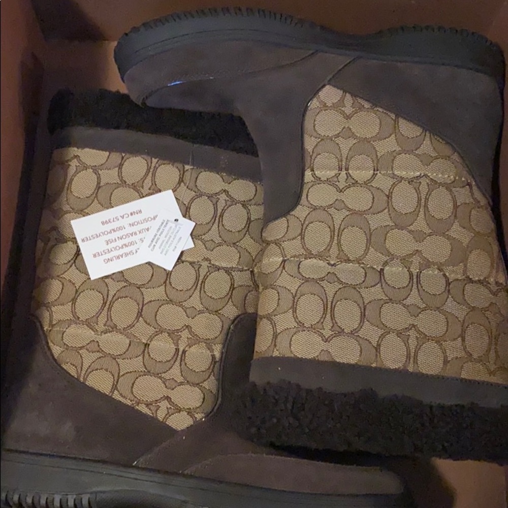 Coach Brown Signature Boot